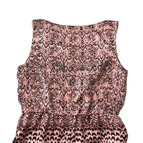 Dana Buchman Abstract Print Draped Sleeveless Dress Medium - Picture 7 of 16